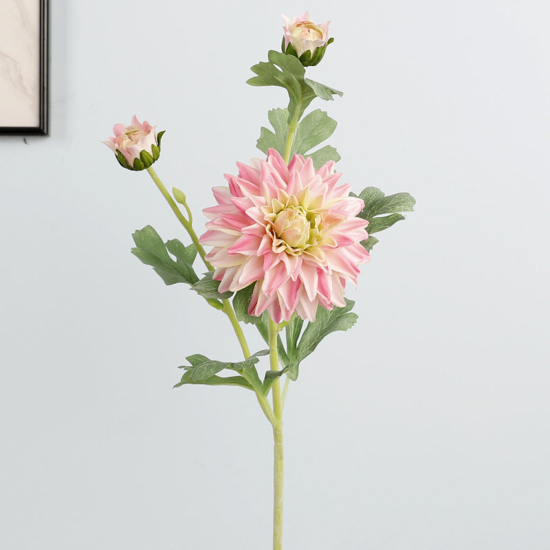 Dahlia artificiel en vrac de 24 pouces de haut avec tige au toucher réaliste, fleurs de dahlia artificielles en gros