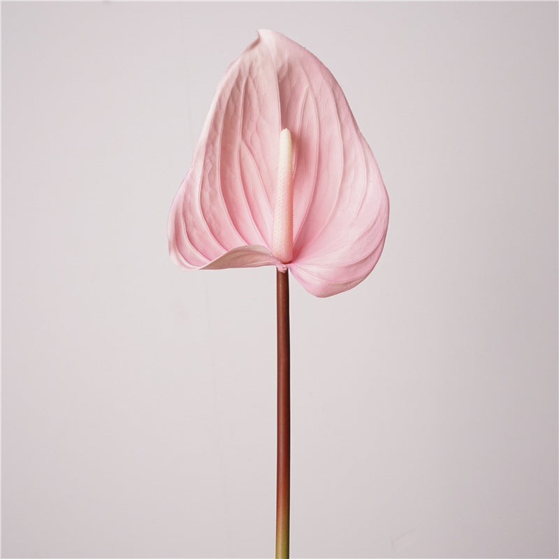 Premium 30" Real Touch Anthurium Stem - Lifelike Floral Arrangements for Weddings & Home Decor