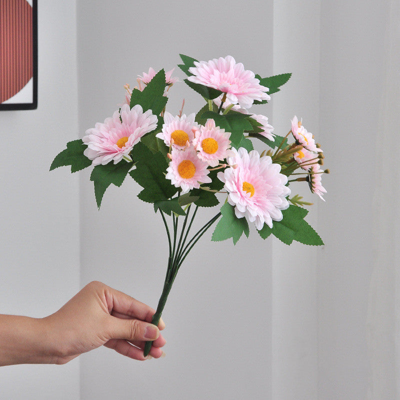 Bulk 11.8" Gerbera Bush Bouquet Faux Silk Flowers Arrangement Wholesale