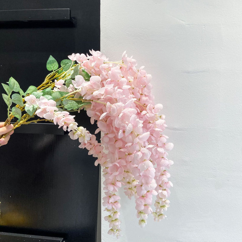 Tiges de glycine extra longues exclusives en vrac Fleurs artificielles suspendues violettes pour grands vases en gros 