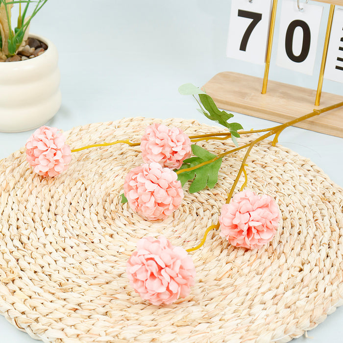 Bulk 19.6" Artificial Chrysanthemum Pom Ball Flower Branches Wholesale