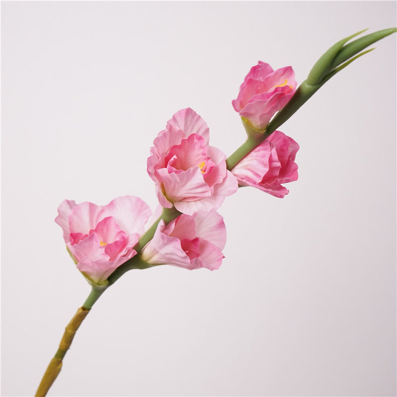 Premium 33.4" Extra Tall Real Touch Gladiolus Stems - Lifelike Silk Floral Arrangements for Weddings & Home Decor