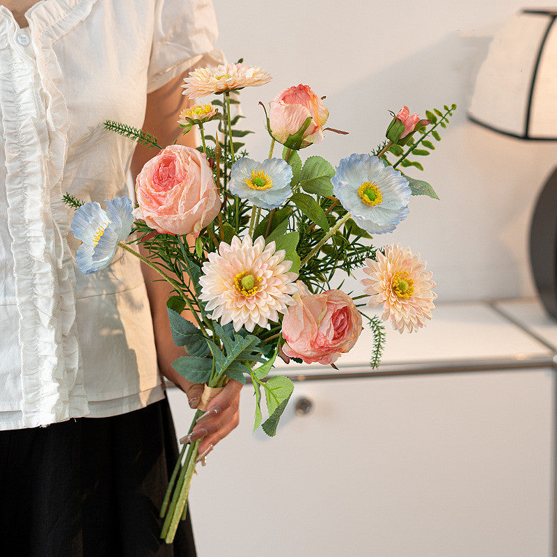 Bulk 19" Pre-Arranged Premium Silk Artificial Flower Bouquet for Wedding Decor, Home Centerpieces Wholesale