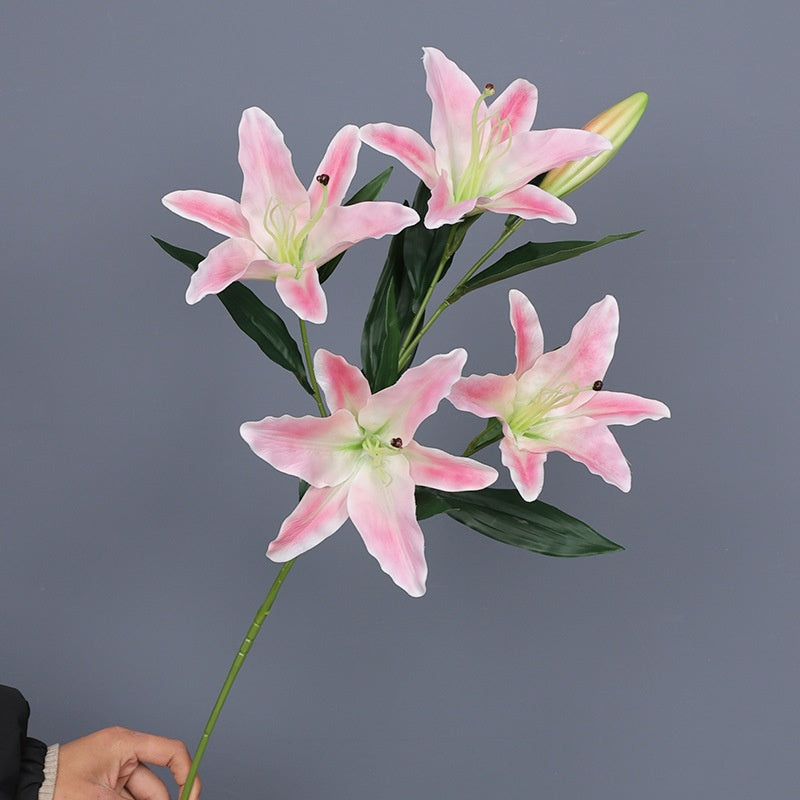 Bulk 29" Tiger Lilies Spray Stems Artificial Silk Lilies Wholesale