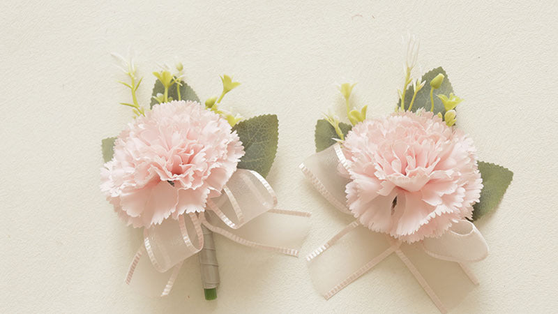 Bulk Carnation Corsage and Boutonniere Set for Wedding Party Cake Toppers Wholesale
