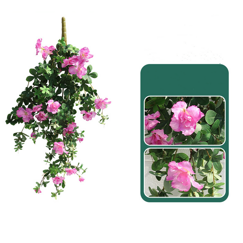 Bulk 40" Faux Hanging Azalea Bushy Flowers UV Resistant for Outdoors Wholesale