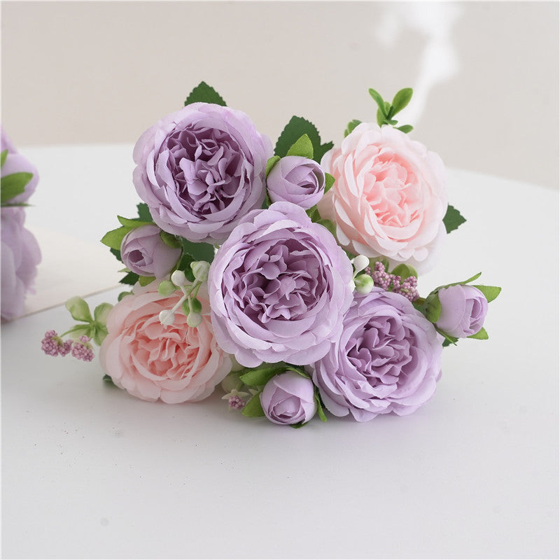 Bulk 11.8" Small Spring Peony Bush Bouquet Flower Arrangements Wholesale
