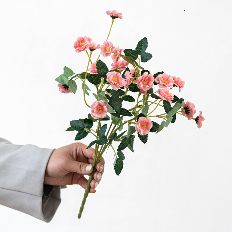 Bulk 14" Rosa Bush Plants Artificial Silk Flowers Wholesale