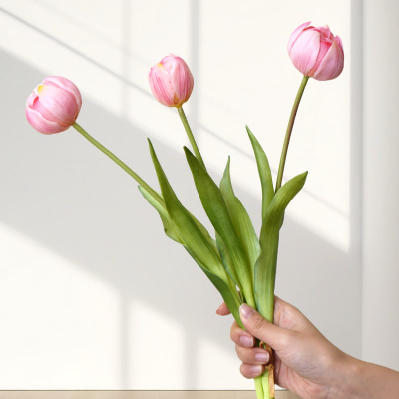 Premium Real Touch Tulips Flowers Soft Latex Tulips Bouquet Flowers