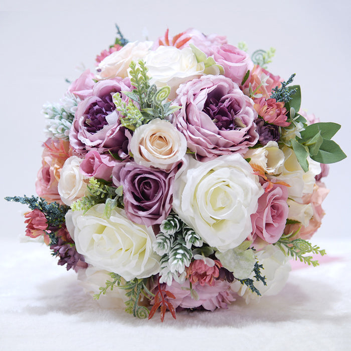 Bulk 9" Round Bridal Bouquet Peony Wedding Bouquet Wholesale