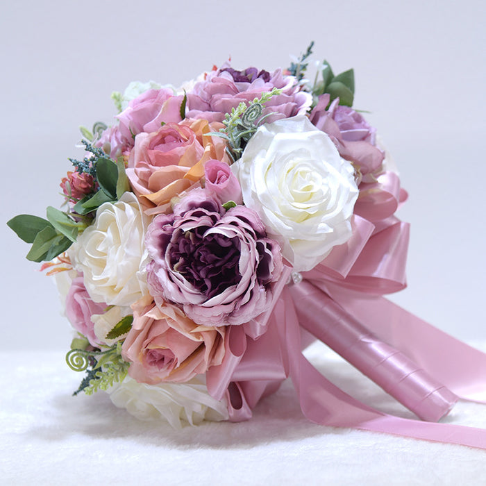 Bulk 9" Round Bridal Bouquet Peony Wedding Bouquet Wholesale