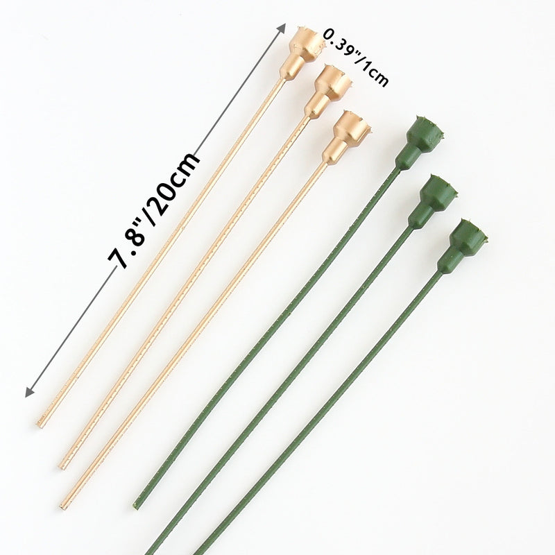 Bulk 3Pcs 24K Artificial Plastic Stems for Preserved Floral Wholesale