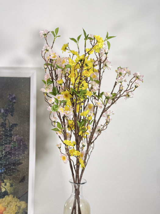 Bulk Exclusive 31" 4Pcs Long Plum Blossom Stems Spray Flowers Branches Silk Floral Arrangement Wholesale