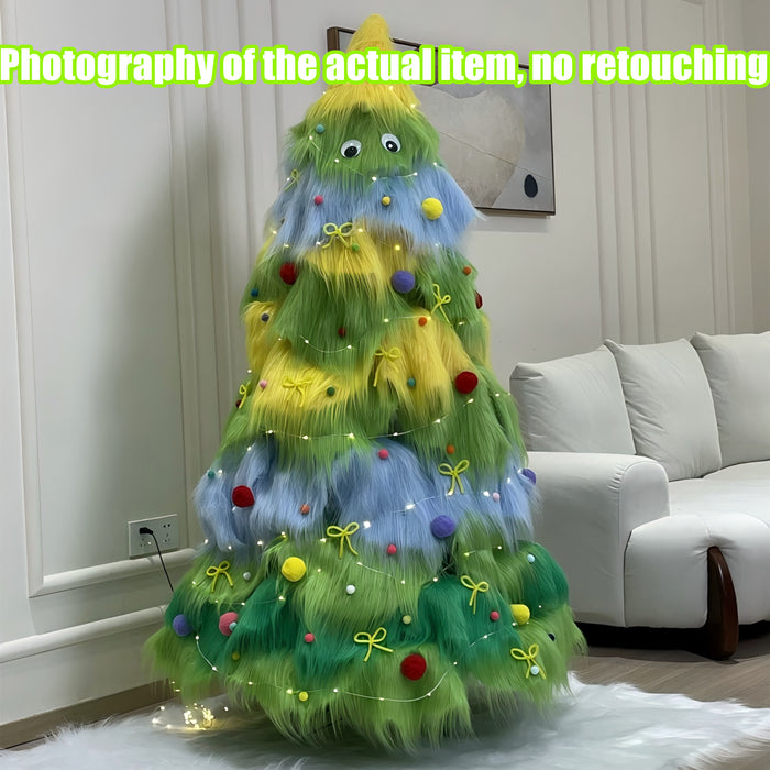 Bulk Exclusive Charming Plush Christmas Tree with Led Strings Assembling Christmas Tree Wholesale