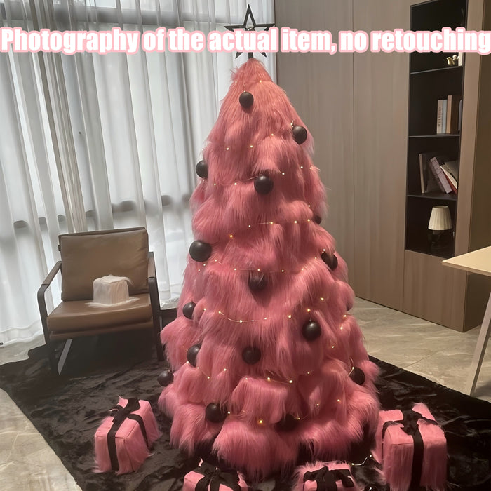 Bulk Exclusive Charming Plush Christmas Tree with Led Strings Assembling Christmas Tree Wholesale