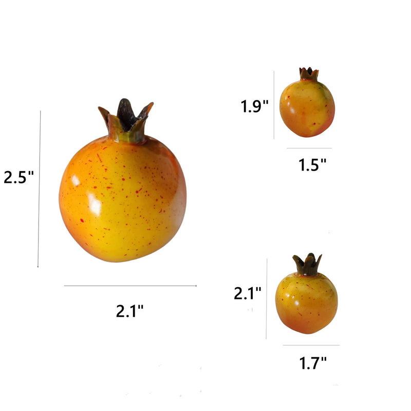Lot de 3 grenades artificielles en vrac, fruits réalistes, vente en gros