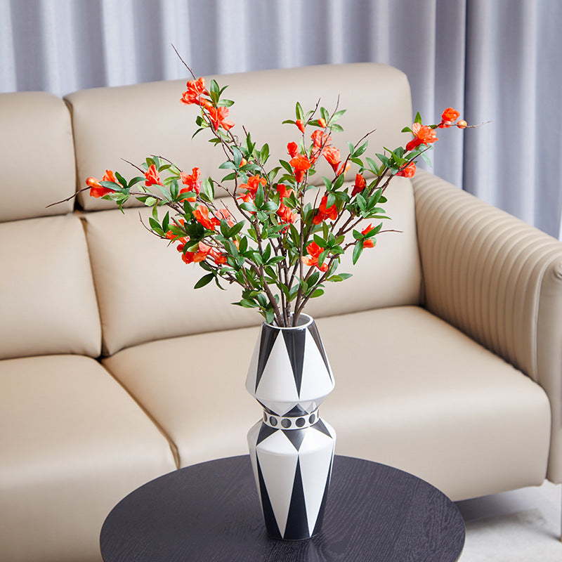 Branches de fleurs de grenade en vrac de 35 pouces, vente en gros de fleurs artificielles en soie