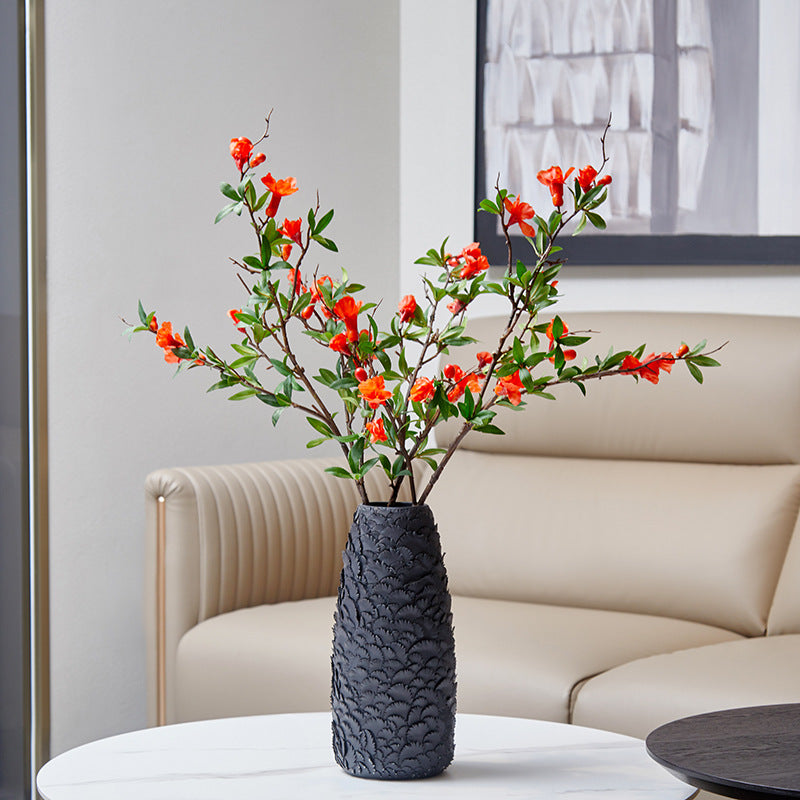 Branches de fleurs de grenade en vrac de 35 pouces, vente en gros de fleurs artificielles en soie