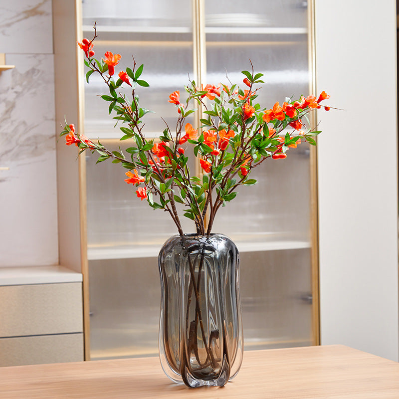 Branches de fleurs de grenade en vrac de 35 pouces, vente en gros de fleurs artificielles en soie