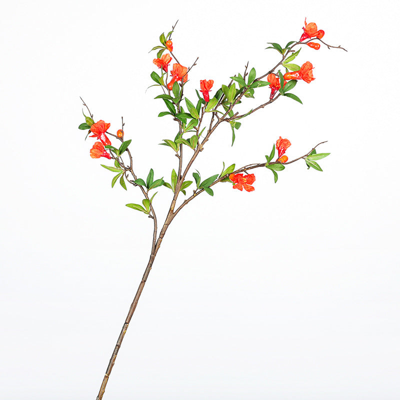 Branches de fleurs de grenade en vrac de 35 pouces, vente en gros de fleurs artificielles en soie