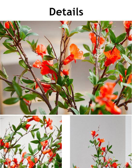 Bulk 35" Pomegranate Flowers Branches Spray Silk Floral Artificial Wholesale