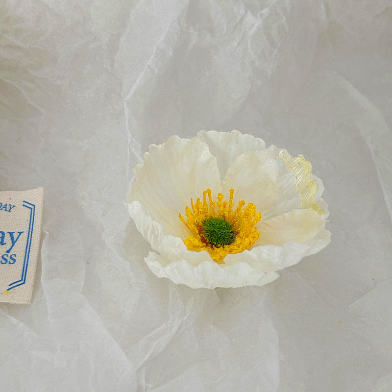 Lot de 10 têtes de fleurs de pavot en soie pour l'artisanat en gros