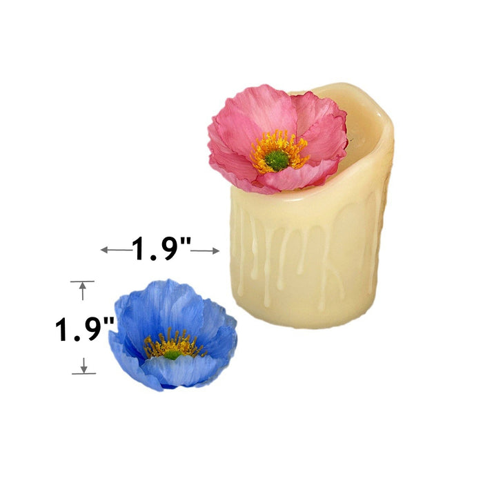Bulk 10Pcs Poppy Flower Heads Silk Flower Heads for Crafts Wholesale