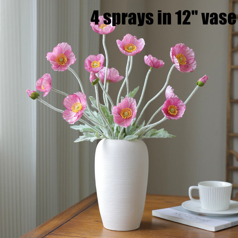 Bulk 21.6" 2025 Upgraded Poppy Spray Stems for Floral Arrangements Wholesale