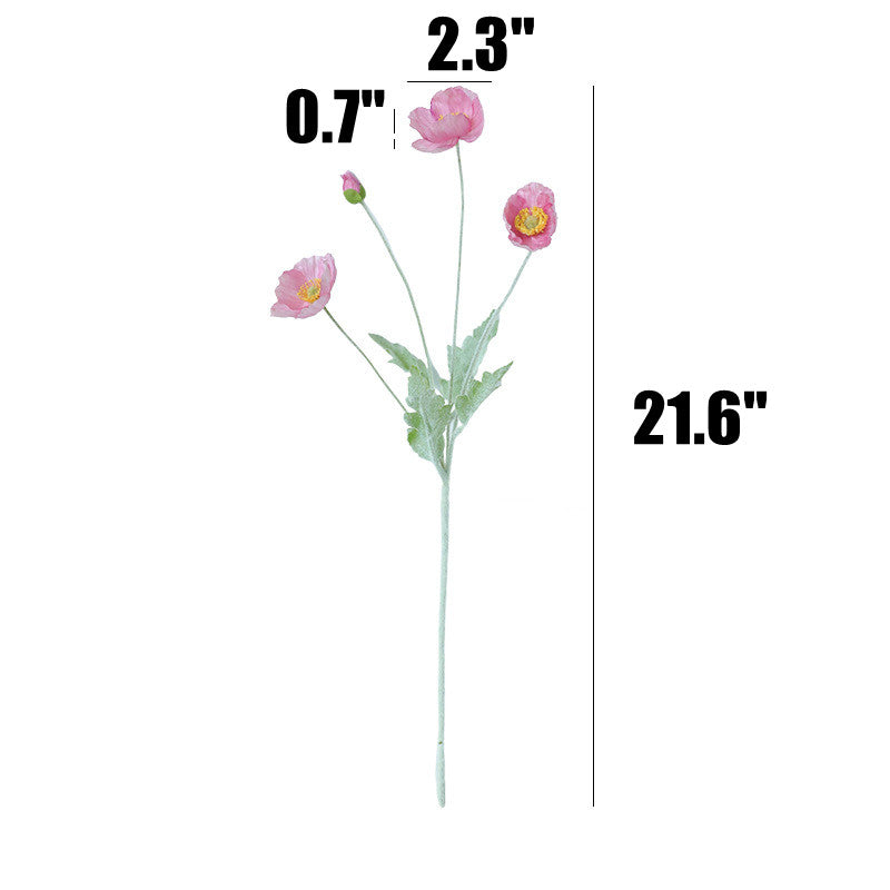 Bulk 21.6" 2025 Upgraded Poppy Spray Stems for Floral Arrangements Wholesale
