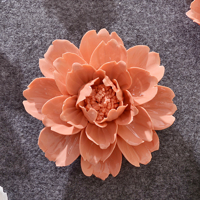 A granel 4,7 "flores de peonía de porcelana decoración colgante Artificial de cerámica al por mayor