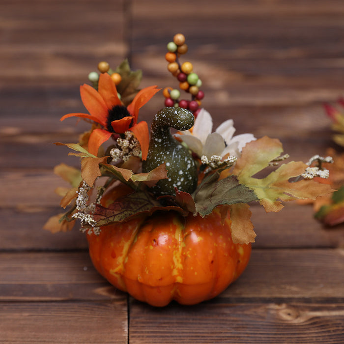 Bulk Set of 3pcs Pumpkin Table Centerpiece for Fall Harvest Halloween Thanksgiving Wholesale