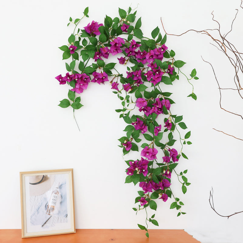 Bulk 59 Inch Artificial Bougainvillea Hanging Vines UV Resistant Fake Flowers for Outdoor Decor Wholesale