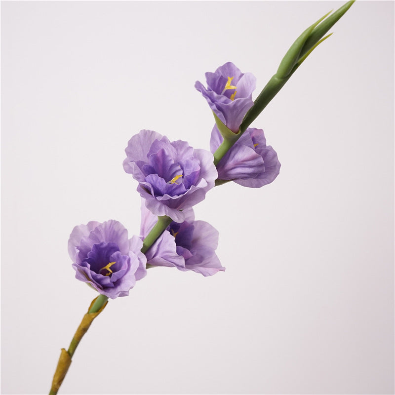 Premium 33.4" Extra Tall Real Touch Gladiolus Stems - Lifelike Silk Floral Arrangements for Weddings & Home Decor