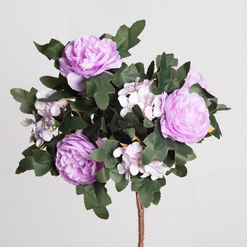 Bulk 16" Vintage Peony Bush Bouquet Mixed Hydrangea Retro Wedding Crafts Party Wholesale