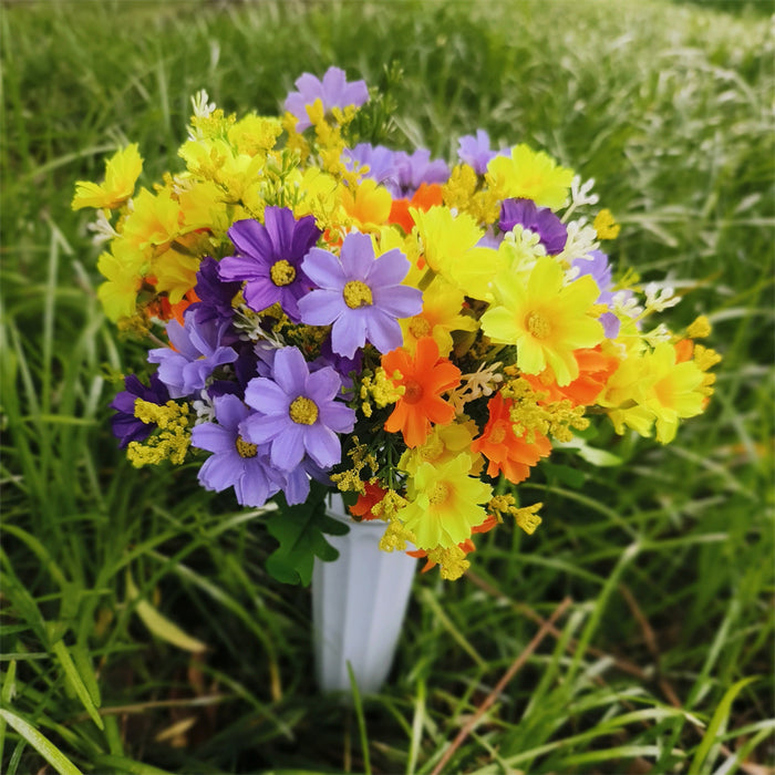 Bulk Cemetery Flowers in Vase Artificial Flowers for Graves and Memorials Arrangements Wholesale