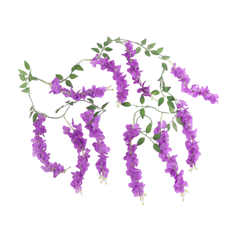 Bulk Exclusive Upgrade 7Ft Wisteria Artificial Garland Silk Wisteria Hanging Flowers for Wedding Arch Outdoor Ceremony Garden Porch Decor Wholesale