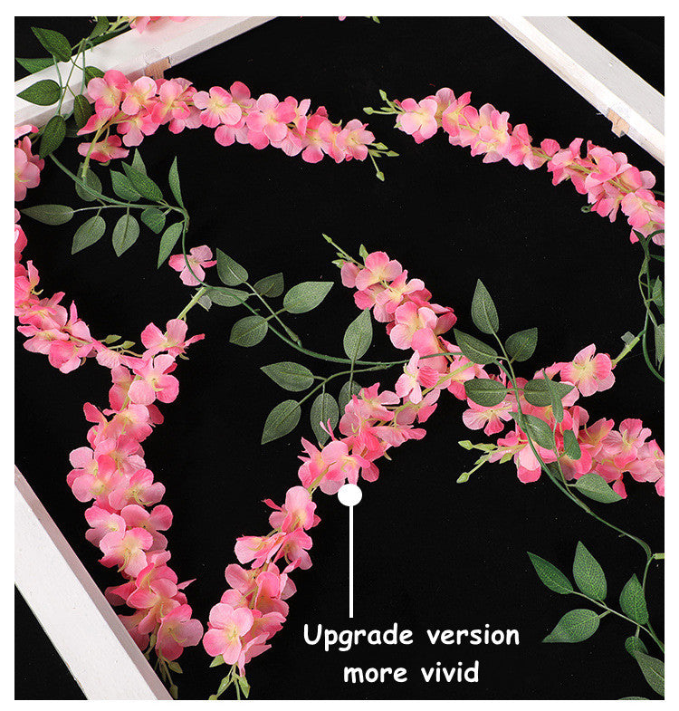 Bulk Exclusive Upgrade 7Ft Wisteria Artificial Garland Silk Wisteria Hanging Flowers for Wedding Arch Outdoor Ceremony Garden Porch Decor Wholesale