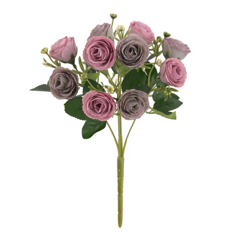 Bulk 11.8" Mini Rose Bush Bouquet for Wedding Crafts Wholesale