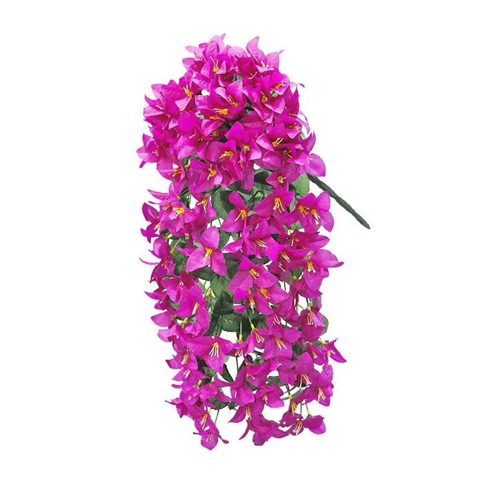 Bulk Bougainvillea Hanging Bush Artificial Flowers Plants for Outdoors Trailing Vines UV Resistant Autumn Decor Wholesale