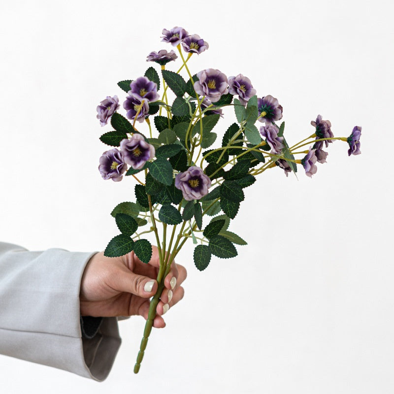 Bulk 14" Rosa Bush Plants Artificial Silk Flowers Wholesale