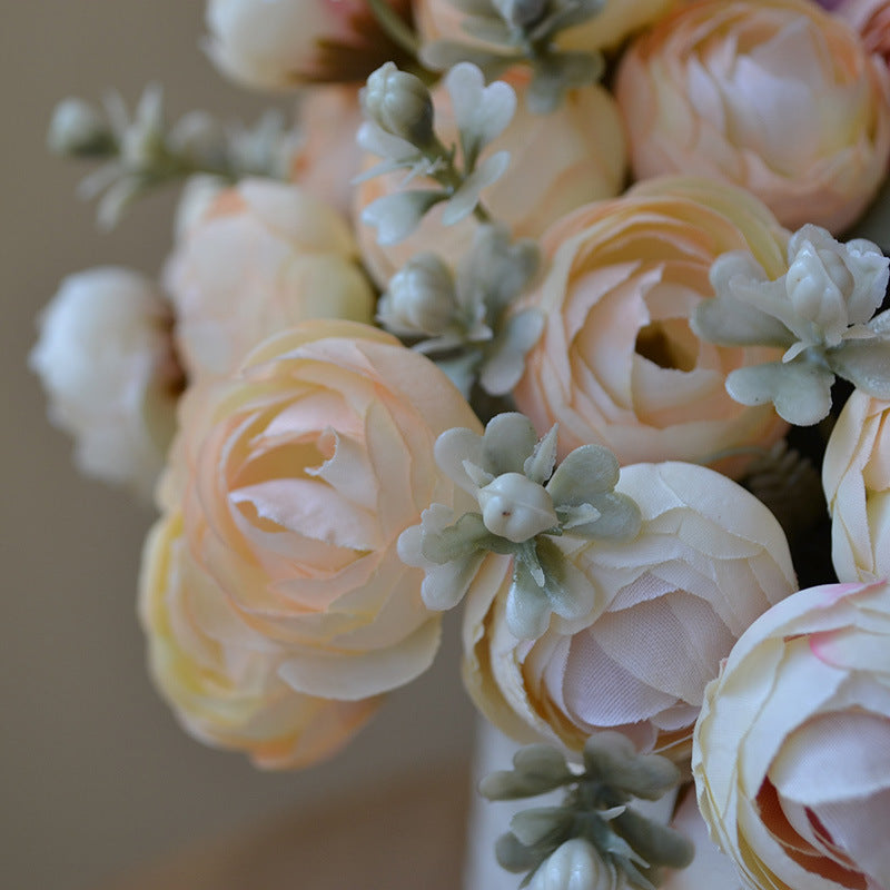 Bulk 12.6" Premium Silk Ranunculus Bouquet Ideal for Wedding Centerpieces, Home Decor & Spring Event Styling