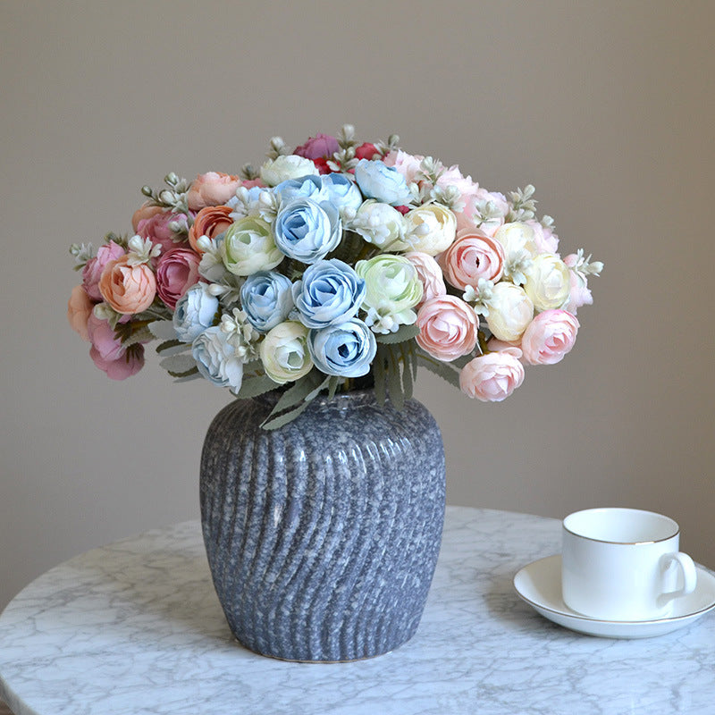 Bulk 12.6" Premium Silk Ranunculus Bouquet Ideal for Wedding Centerpieces, Home Decor & Spring Event Styling