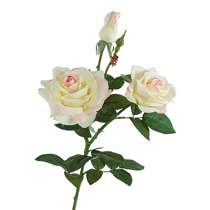 Premium Real Touch Rose with Bud Spray Stems