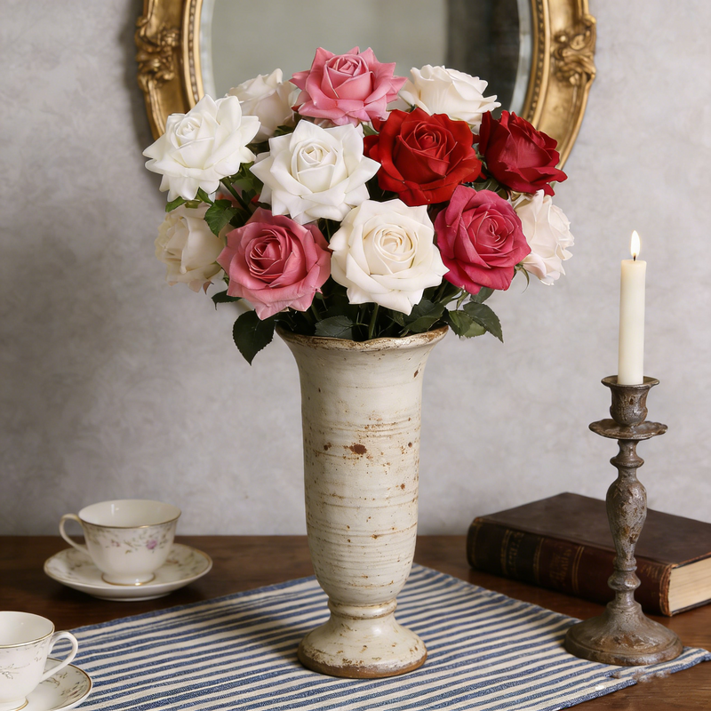 Premium Real Touch Blooming Rose Stem