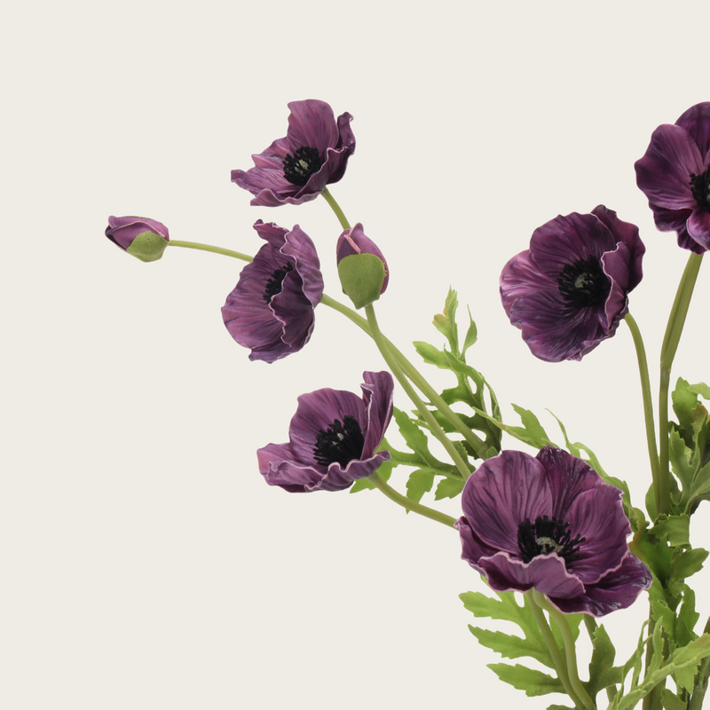 Premium Real Touch Poppy Flower Stem - 14"