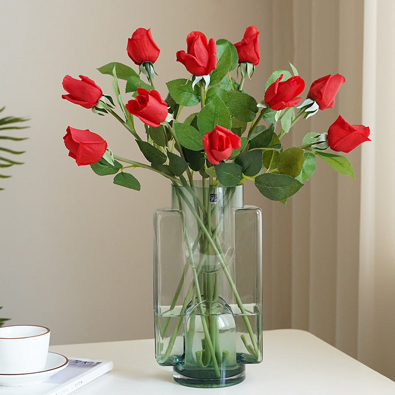 Bulk 21" Real Touch Rose Buds Stems Fake Rose Arrangements Wholesale