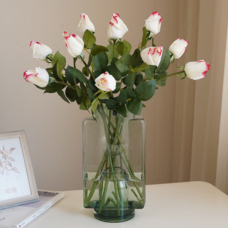 Bulk 21" Real Touch Rose Buds Stems Fake Rose Arrangements Wholesale