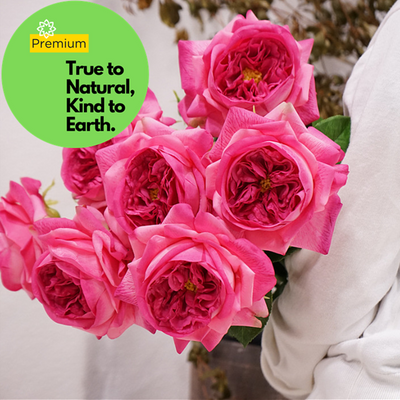 Premium 27" Real Touch Roses - Lifelike Silk Floral Arrangements for Weddings & Home Decor