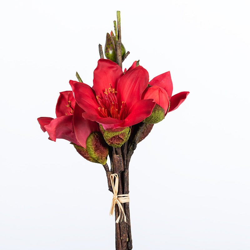 Bouquet de fleurs artificielles en kapok de 12 po en vrac, centre de table, arrangement floral en gros