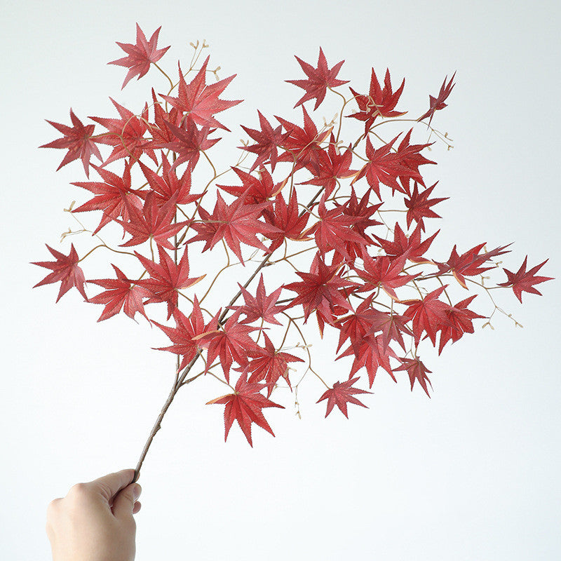 Bulk 23.6" Artificial Maple Leaf Stems – Harvest Festival Decor for Autumn Entryway, Dining Table, Fireplace Wholesale